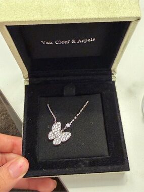 VCA Two Butterfly Pendant in Silver